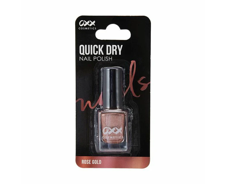 Quick Dry Nail Polish, Rose Gold - OXX Cosmetics