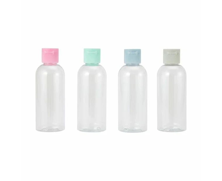 4 Pack Travel Solutions Flip Top Bottles