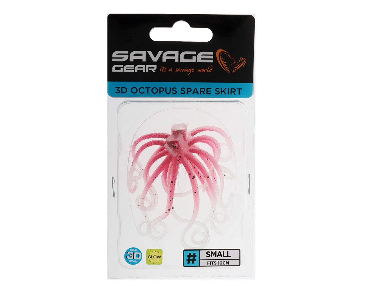 Savage Gear 3D Octopus Spare Skirt Kit for 10cm Lures UV Pink Glow