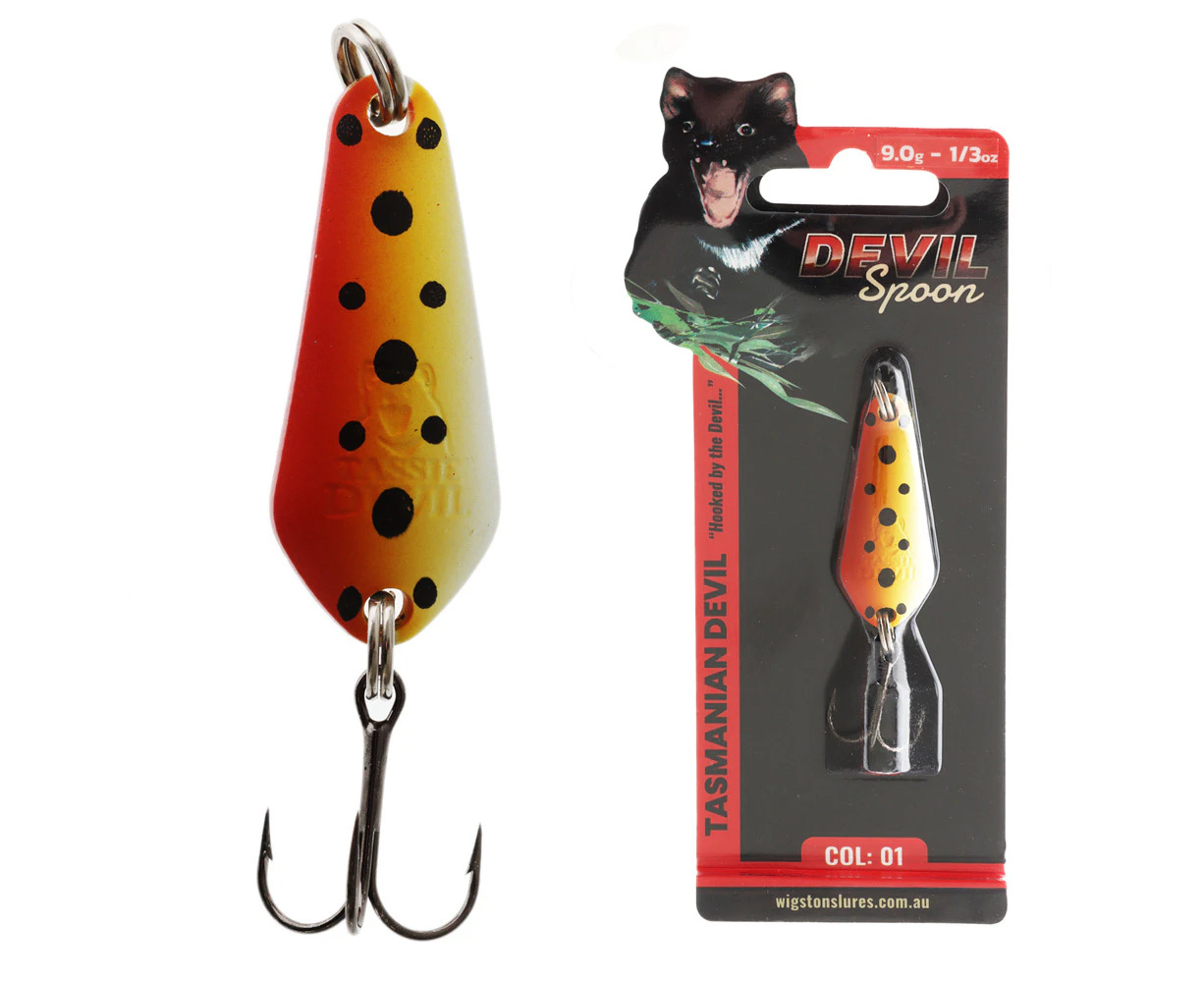 Tasmanian Devil Devil Spoon Lure 01 9.0g Brown Trout