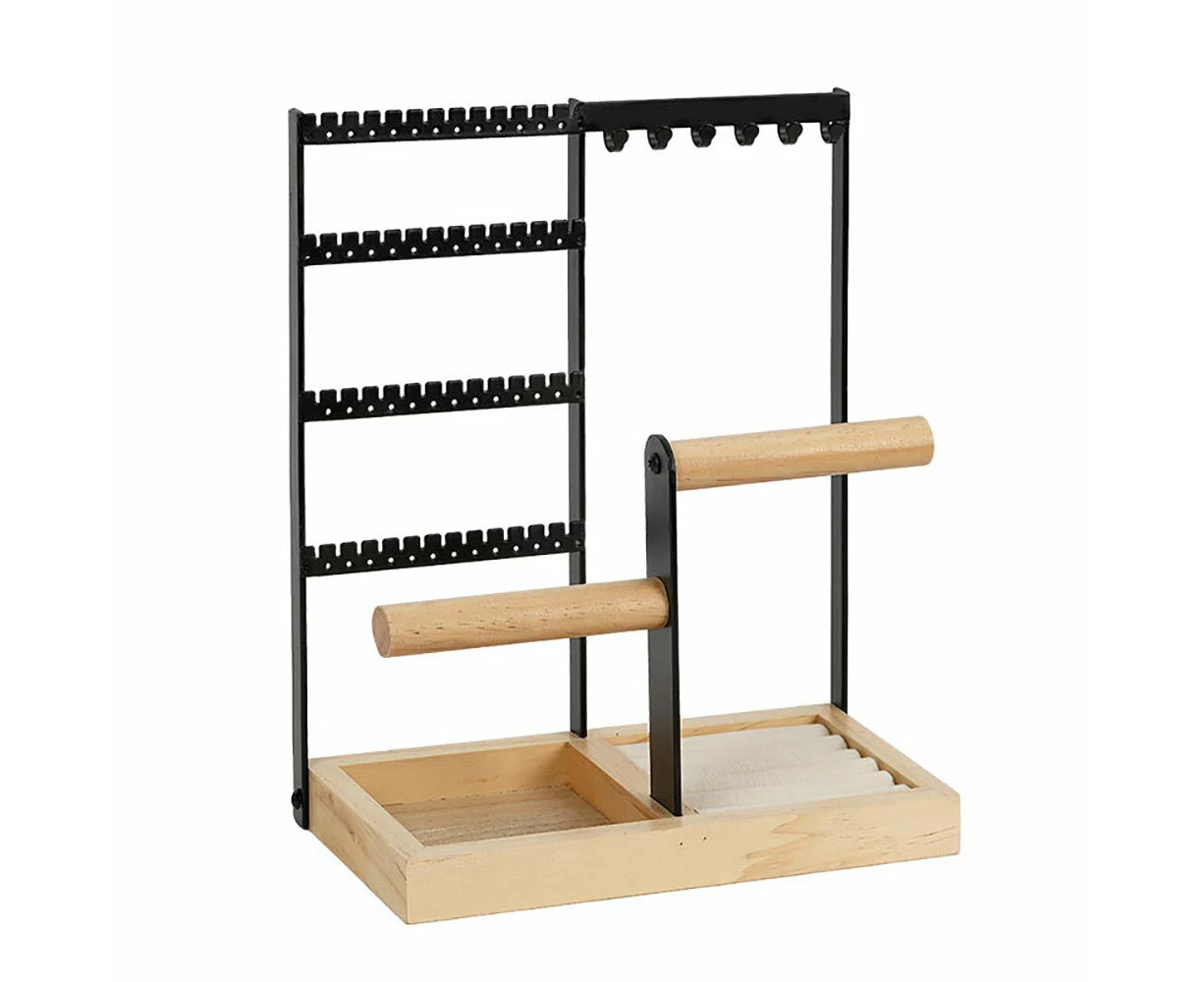 Hansona Desktop Jewelry Organizer Stand With Holder - Black