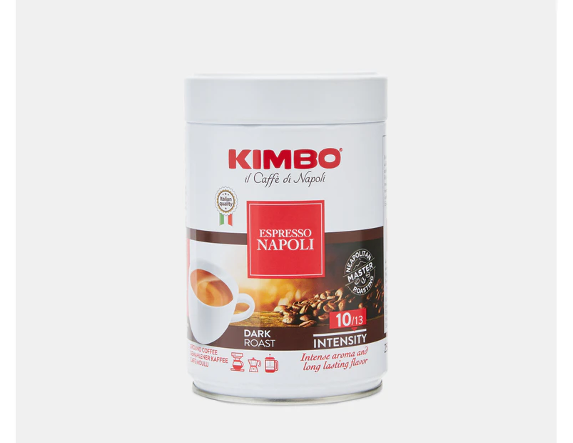 Kimbo Espresso Italiano Ground Coffee Tin Napoletano 250g