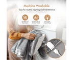 Advwin Electric Heated Throw Blanket w/LED Display/ 6 Heat Levels/ 9 Timer Washable Blankets with Overheating Protection Grey