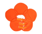 Pet Elizabeth Collar Cow Flowers Adjustable Breathable Foldable Waterproof Cat Cone Collar For Dogs And Cats orange Flower M