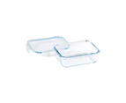 Wiltshire Reusable Rectangular Glass Airtight Food Storage Container 1000ml