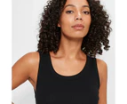 Target Australian Cotton Rib Tank Top - Black