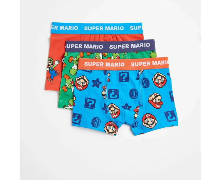 Super Mario 3 Pack Boys Trunk Gifting Set - Multi