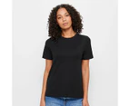 Target Australian Cotton Classic Crew Neck T-Shirt - Black