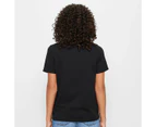 Target Australian Cotton Classic Crew Neck T-Shirt - Black