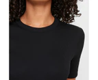 Target Australian Cotton Rib Layer T-Shirt - Black