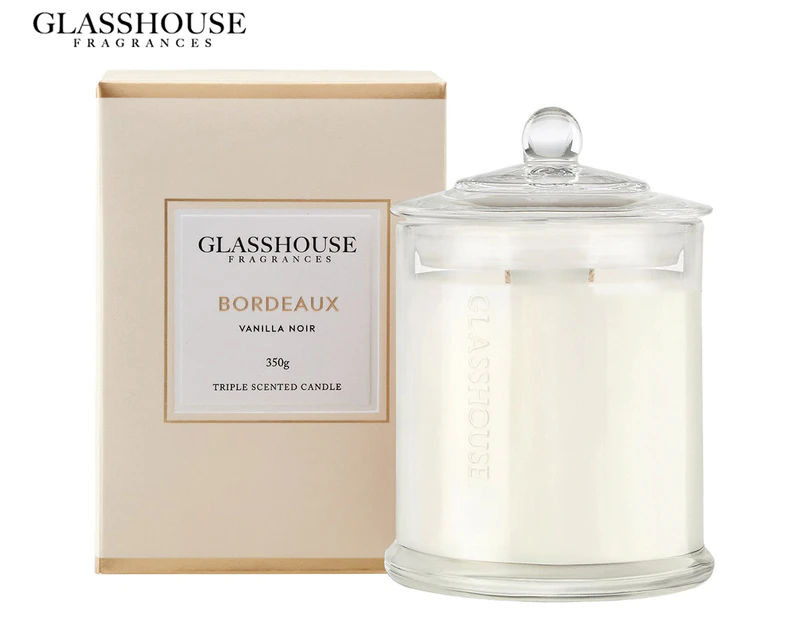Glasshouse Bordeaux - Vanilla Noir 350g Triple Scented Candle