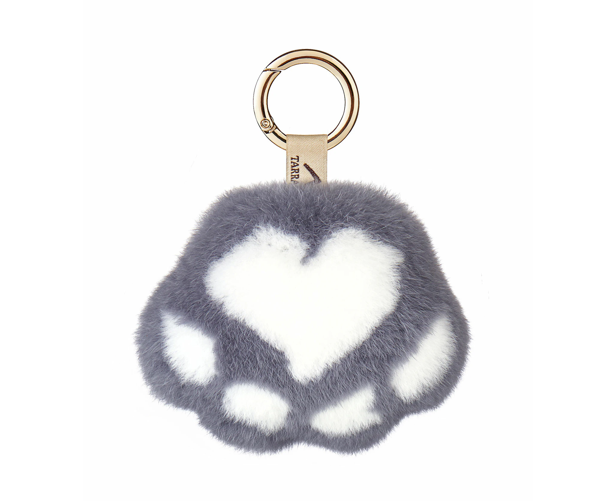 Tarramarra Cat Keyring | Unisex - Keyring - Dark Grey/White