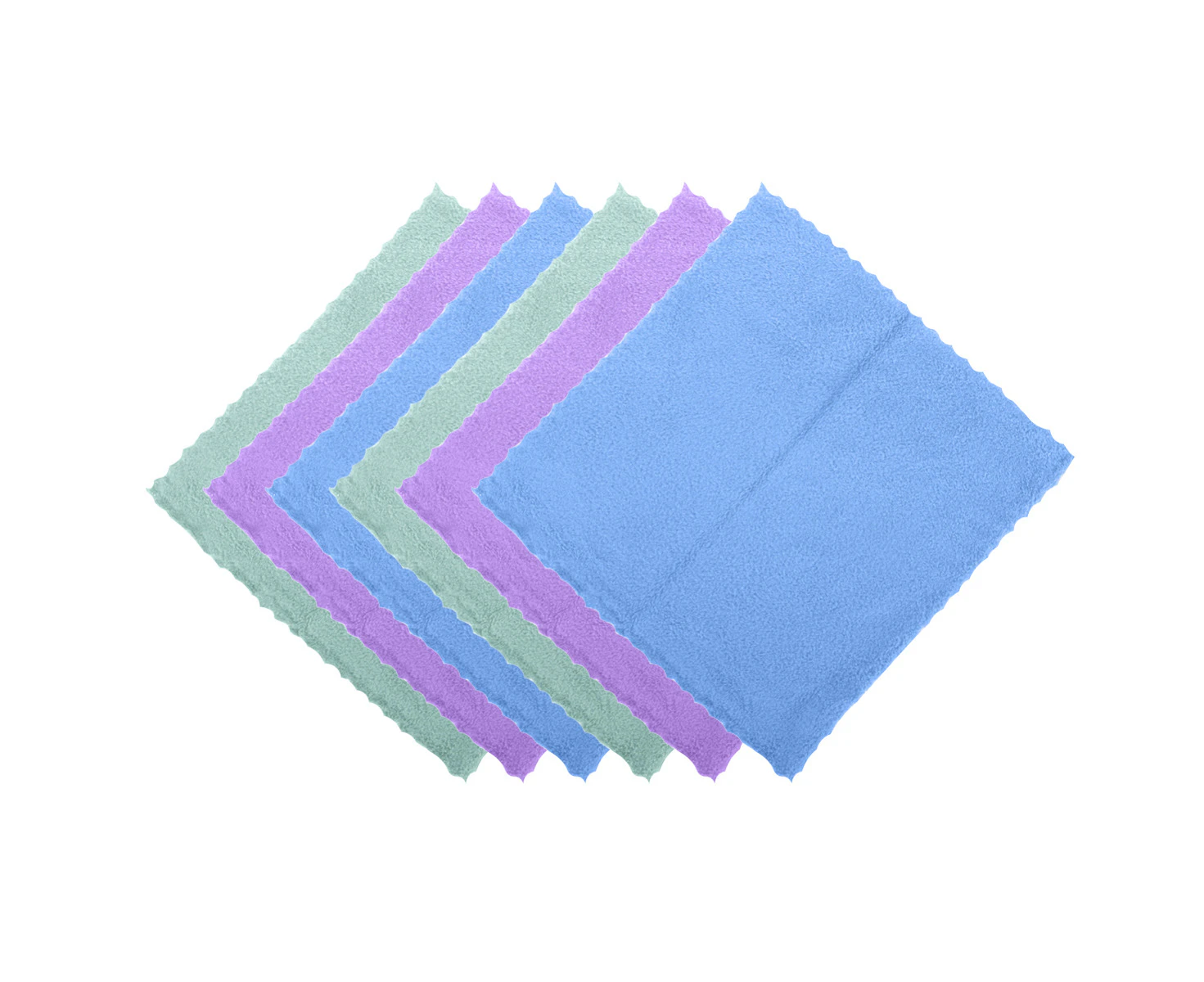 1st Steps 20PCE Baby Wash Cloths Absorbent Ultra Soft Absorbent Various 30cm - Blue, Purple, Green