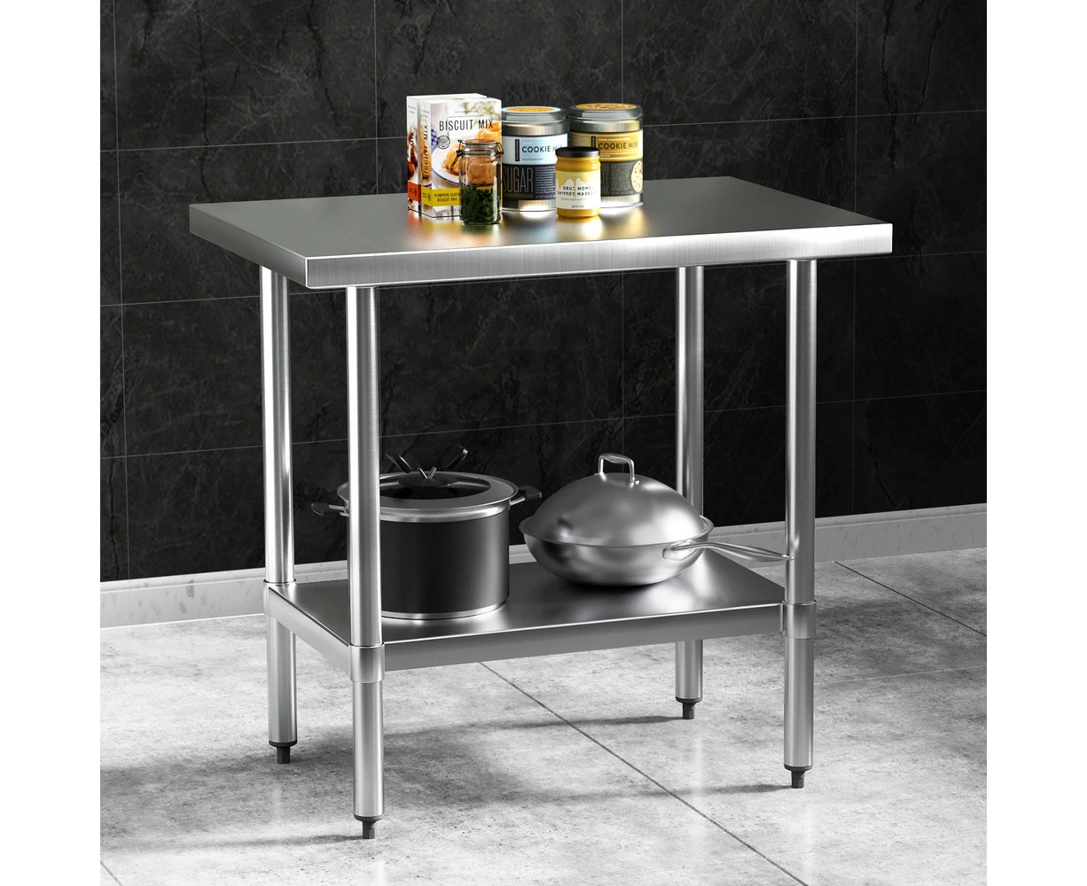 Cefito Stainless Steel Kitchen Benches Work Bench 910x610mm 430