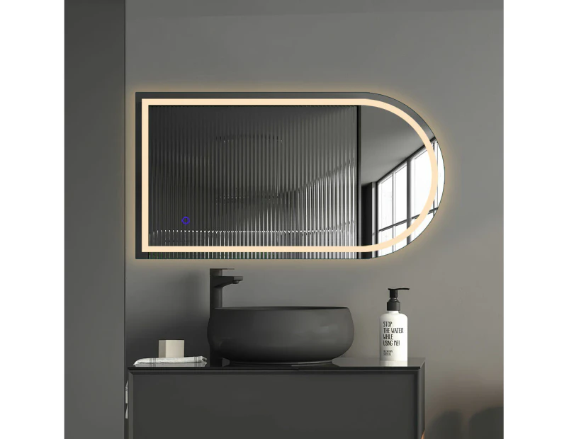 Emitto LED Wall Mirror Arch Anti-fog Bathroom Mirrors Makeup Light 50x90cm - White