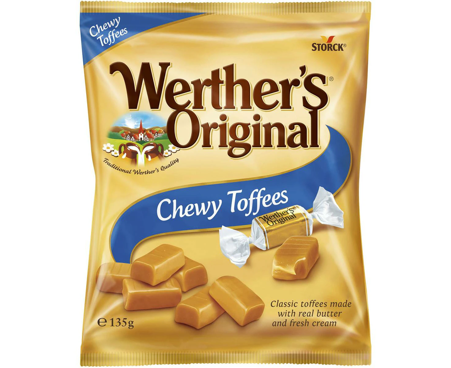 Werthers Original Chewy Toffees Classic Candy Bag 135g