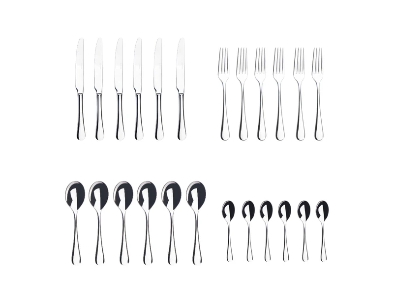 Oxford 24 Piece 18/10 Stainless Steel Cutlery Set 6 Table Settings