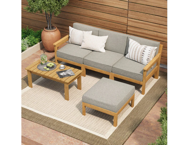 Livsip 5PCS Outdoor Furniture Sofa Set Lounge Setting Garden Patio