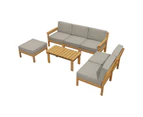 Livsip 7PCS Outdoor Sofa Set Garden Lounge Setting Patio Furniture Table Chairs