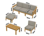 Livsip 7PCS Outdoor Sofa Set Garden Lounge Setting Patio Furniture Table Chairs