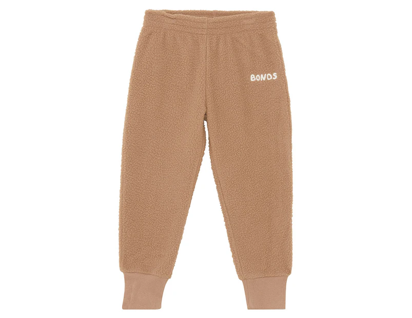 Bonds Toddler/Kids' Teddy Fleece Trackies / Tracksuit Pants - Almond Latte