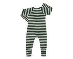 Bonds Baby Wide Needle Rib Zippy Suit - Lacrosse Green/Mascarpone