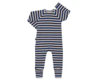 Bonds Baby Wide Needle Rib Zippy Suit - Bastille Blue/Natural Grain