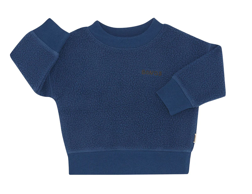 Bonds Baby Teddy Fleece Pullover - Bastille Blue