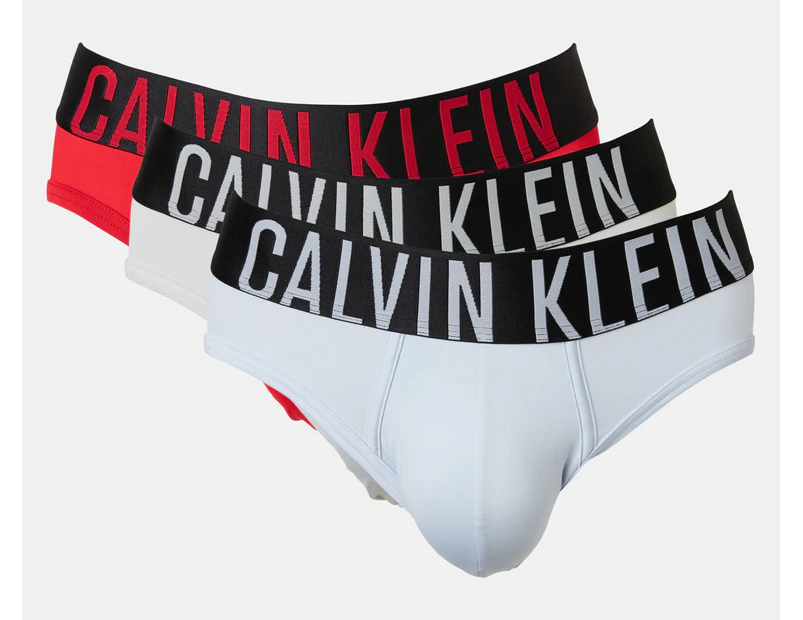 Calvin Klein Men's Intense Power Hip Briefs 3-Pack - Grey/Red/Blue