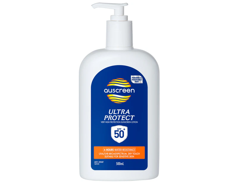 Auscreen 500ml Ultra Protect Sunscreen Lotion SPF 50+