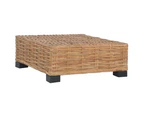 vidaXL Footrest with Cushion Natural Rattan