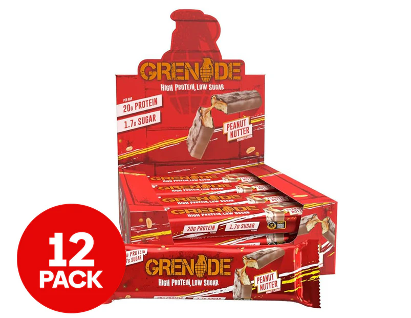 12 x Grenade Carb Killa High Protein Bar Peanut Nutter 60g