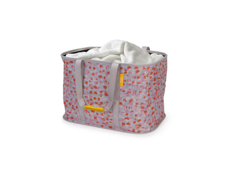 Joseph Joseph Hold-All Max 53cm/55L Laundry Basket Box w/ Handle Peach Blossom