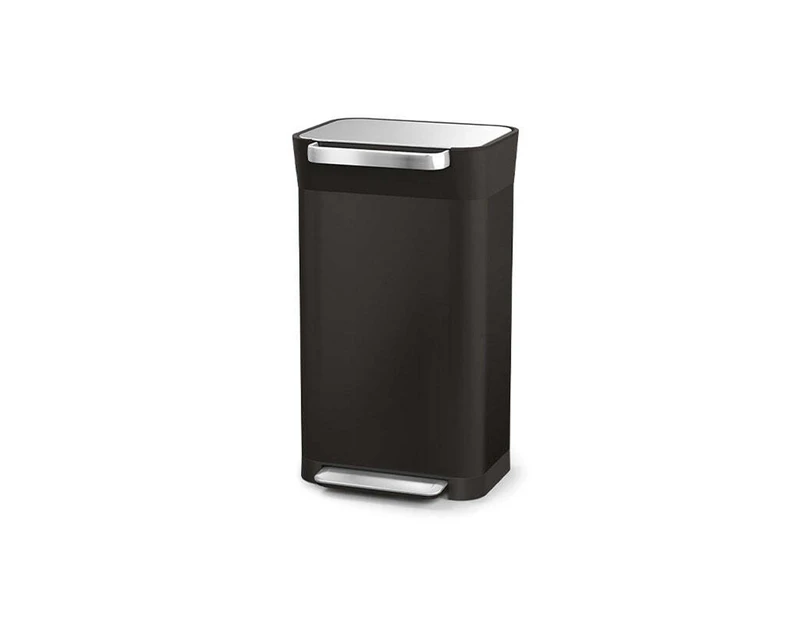 Joseph Joseph Titan 30L Trash Garbage Compactor Bin Manual Handheld Carbon Black