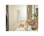 Joseph Joseph Orderly Retractable Hang Rail Closet Clothes Organiser 26cm Ecru