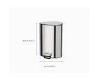 Joseph Joseph EasyStore Luxe 5L/25.5cm Rubbish Pedal Bin Stainless Steel Silver