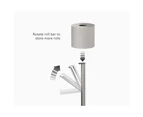 Joseph Joseph EasyStore Luxe 2in1 Toilet Roll Stand Stainless Steel 57cm Silver