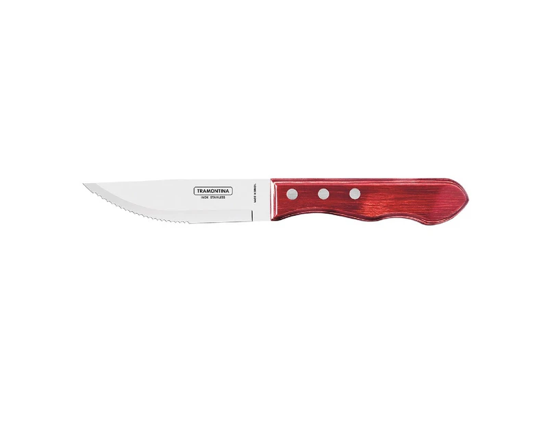 Tramontina Churrasco Jumbo Serrated Red Steak Knife 127mm.