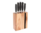 6pc Stanley Rogers Black Flash Stainless Steel Kitchen Chef Knife Block Set
