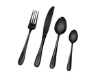 24pc Stanley Rogers Albany Onyx Stainless Steel Cutlery Family Tableware Set