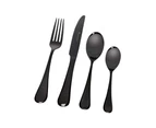 24pc Stanley Rogers Soho Stainless Steel Cutlery Family Dinner Party Set Onyx