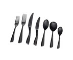 56pc Stanley Rogers Soho Stainless Steel Cutlery Family Dinner Party Set Onyx