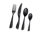 Stanley Rogers Soho Onyx 24pc Stainless Steel Cutlery Family Dinner Party Set