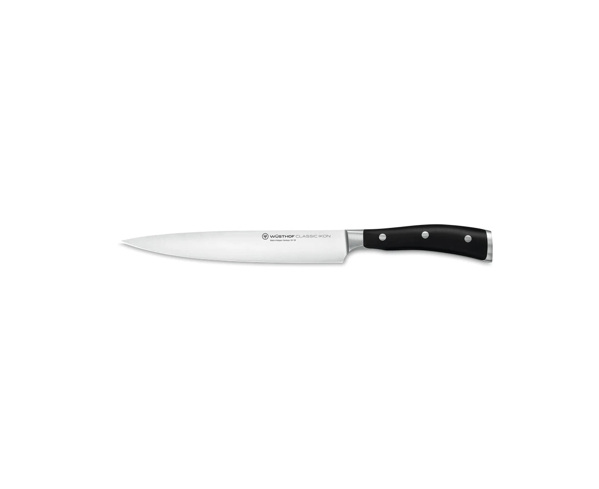 Wusthof Classic Ikon Stainless Steel Carving Knife Kitchen 20cm Blade Black