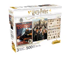 3x 500pc Aquarius Harry Potter 35x48cm Jigsaw Puzzle Set Party Play Game 14y+