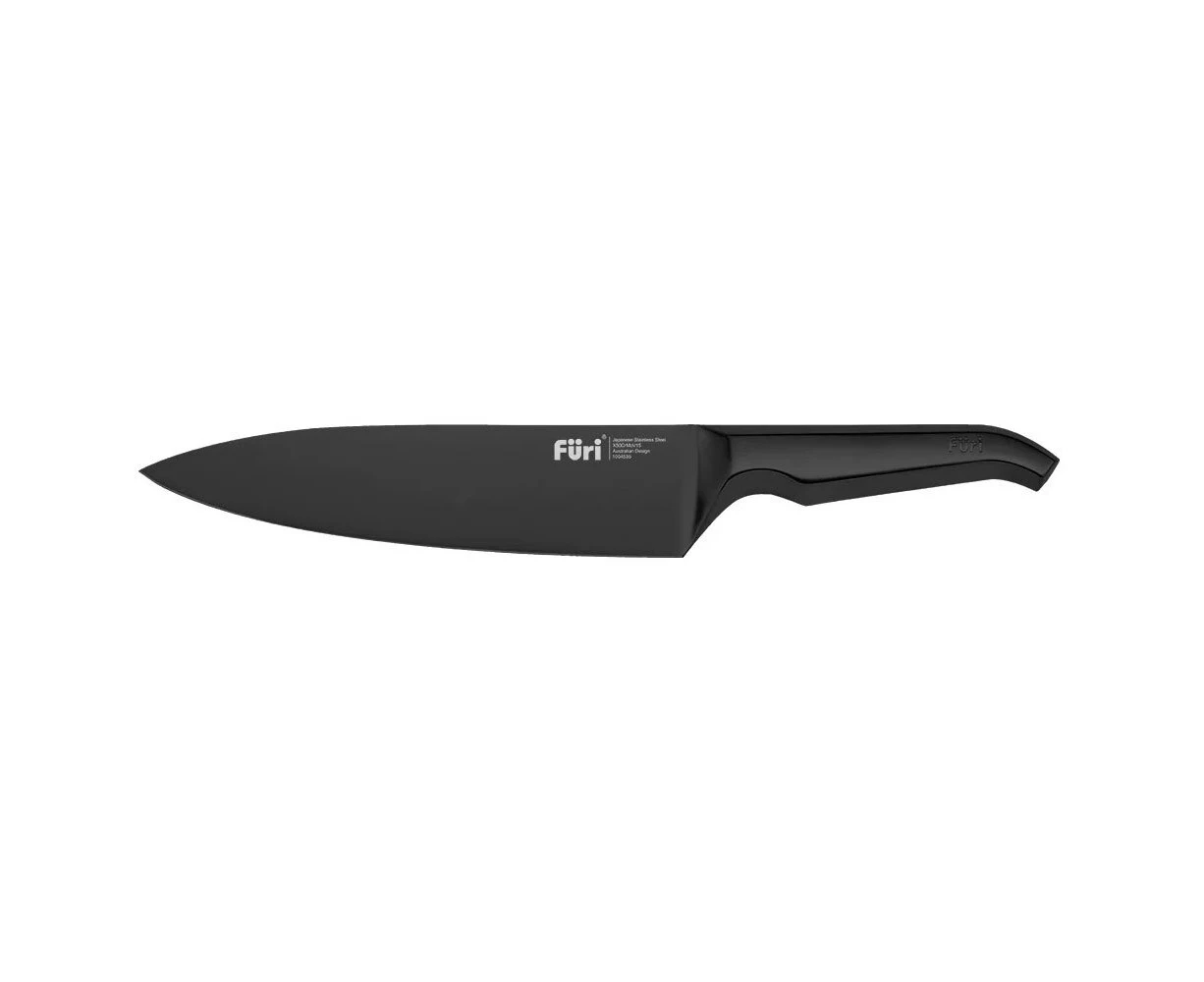 Furi Pro East/West Stainless Steel Cook's Knife Non-Slip Jet Black 17cm Blade