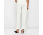 Double Pleat Straight Leg Pants - Preview - White