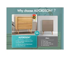 ALFORDSON 3 Chest of Drawers Storage Cabinet Rattan Dresser Lowboy Oak