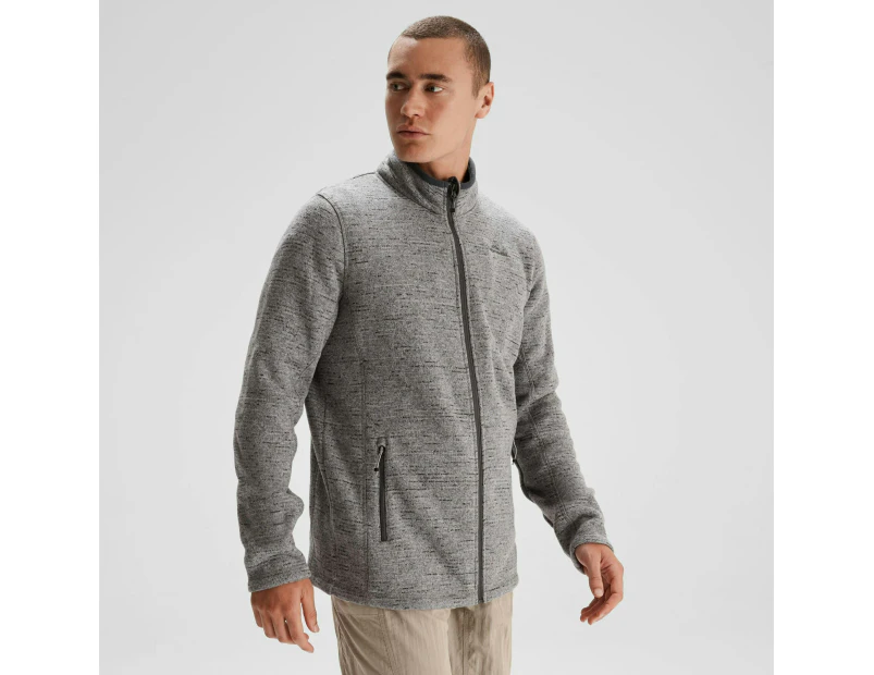 Kathmandu Aikman Men's Fleece Jacket - Grey Steel Marle