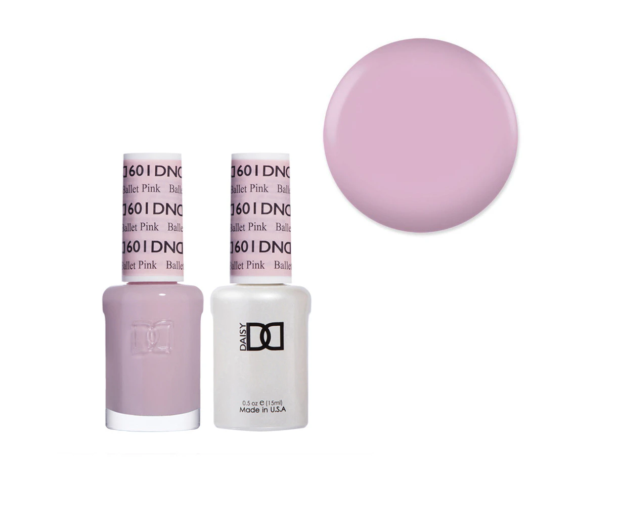 DND 601 Ballet Pink - Daisy Collection Gel & Lacquer Duo 15ml